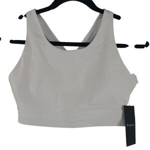 NWT Fabletics No-Bounce High Impact Sports Bra White Sz M